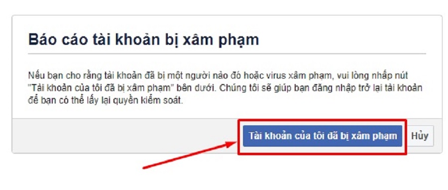 tài khoản facebook bị hack