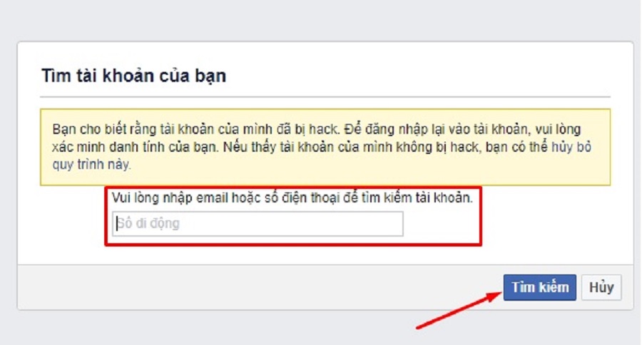 tài khoản facebook bị hack