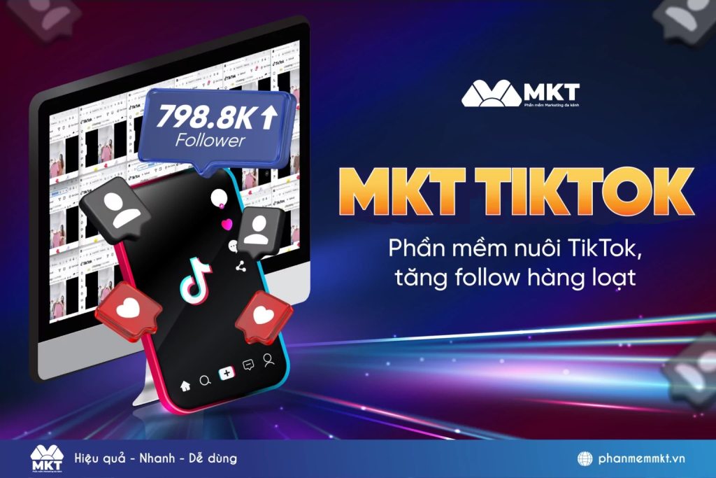 Phần mềm MKT TikTok là phần mềm Marketing TikTok của hệ thống phần mềm MKT cho phép viral video trên TikTok nhanh chóng.